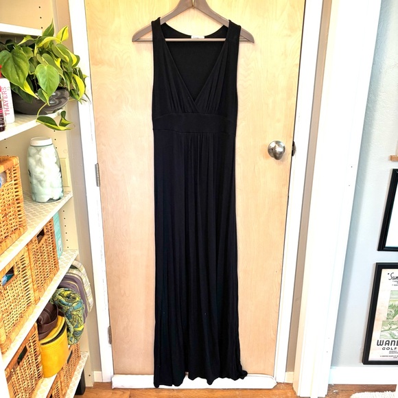 Loveappella Black Sleeveless Maxi Dress Minimalist Large - Picture 4 of 6